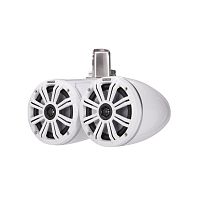 Белая двойная башенная акустика KICKER KMTDC65W 6,5″ с LED-решётками